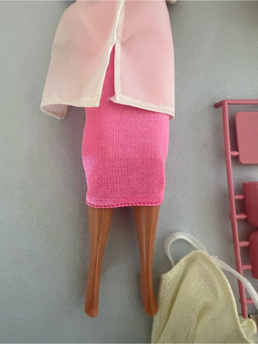 Vintage 1987 Doctor Barbie in White Coat with Pink Dress